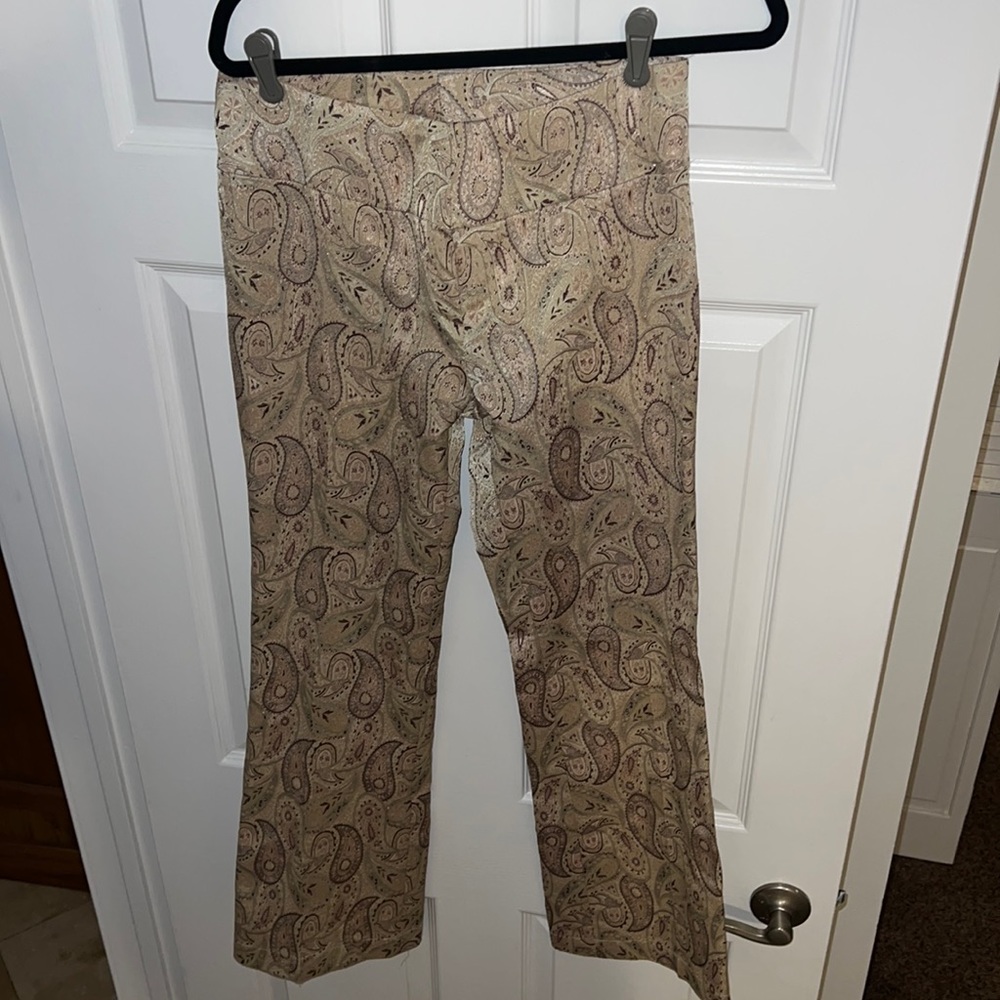 Signe Champagne Colored Low/Midrise Paisley Pants